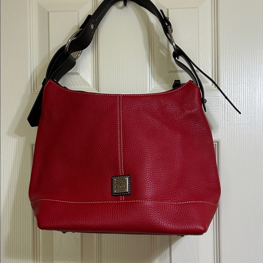 Dooney & Bourke Red Leather Hobo Bag